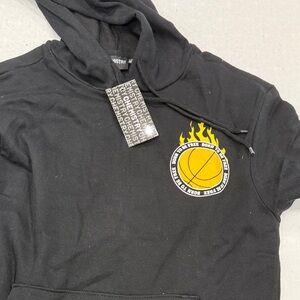 Chemistry Black Hoodie with Yellow Graphic
